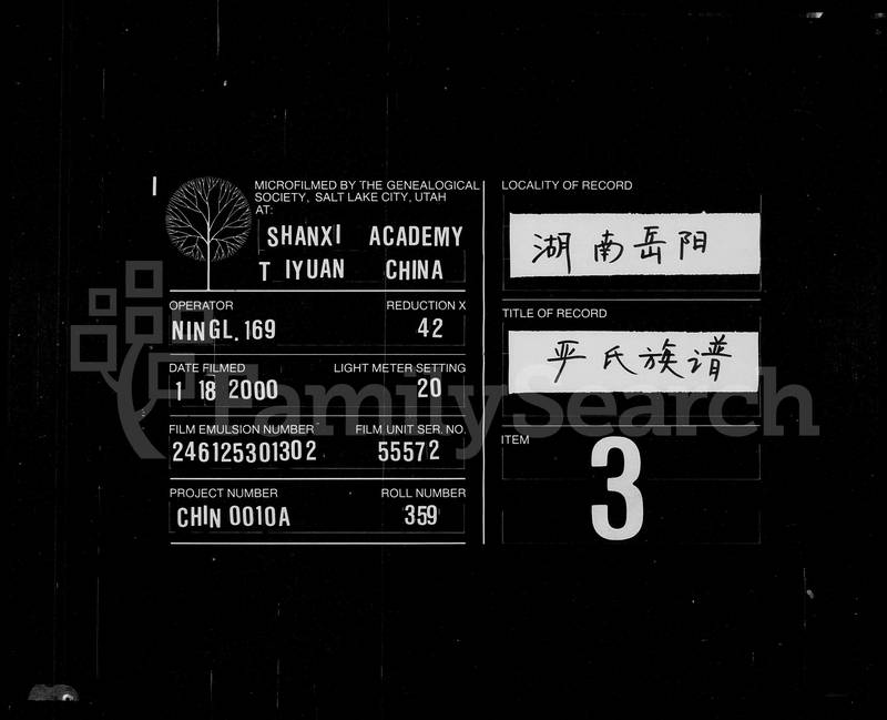 族谱预览